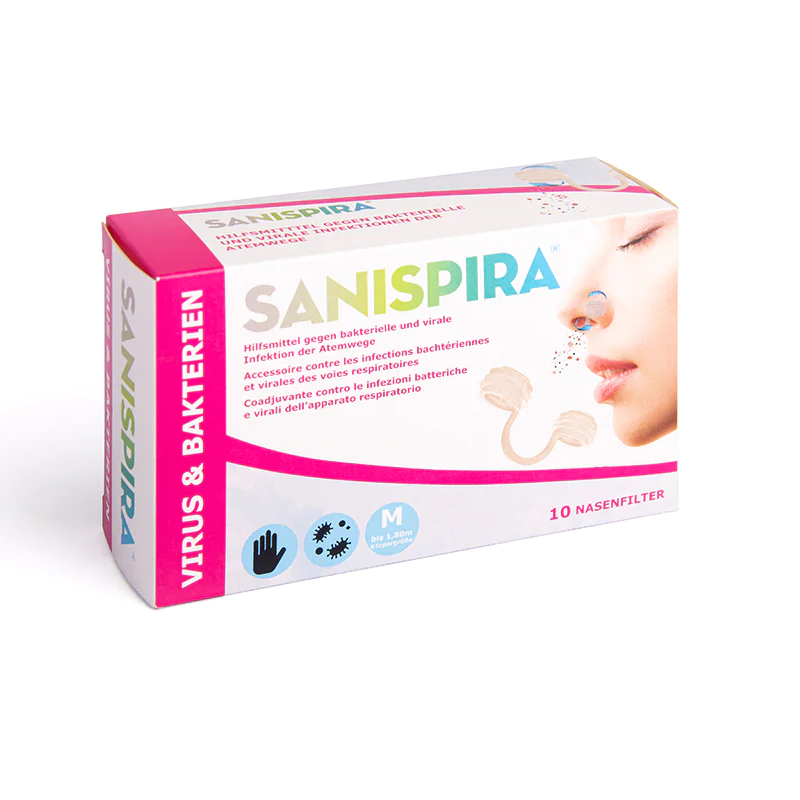 SANISPIRA Nasenfilter gegen Virus & Bakterien