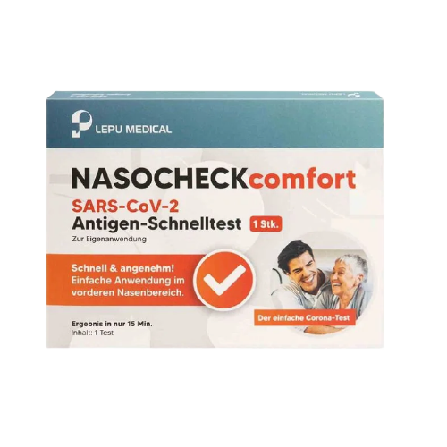 LEPU NASOCHECK comfort Selbsttest, 1er Pack, Nasal, Corona Schnelltest Antigen für Laien